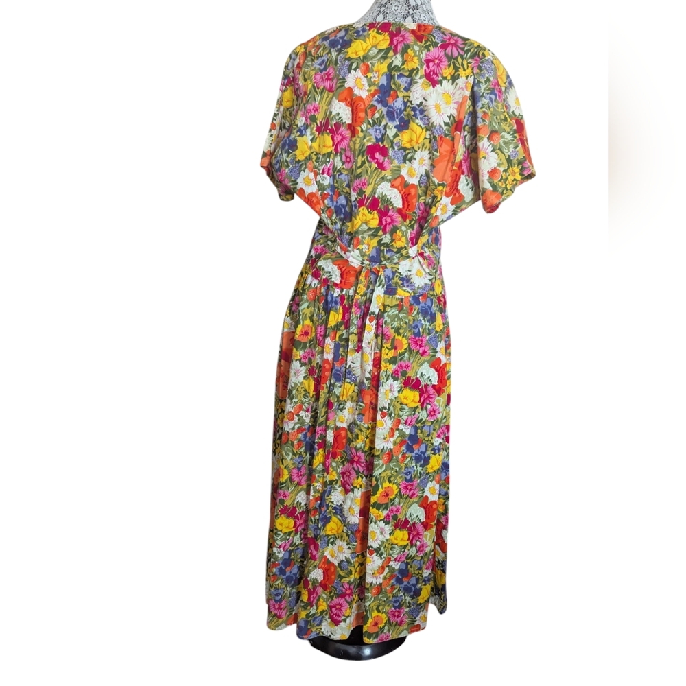 Vintage Floral Multicolor Skirt & Matching Top - Picture 5 of 13